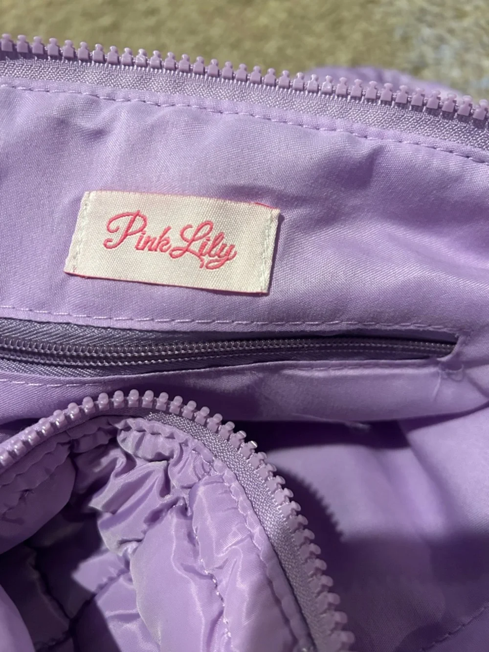 Pink Lily Quilted Lavender Shoulder Tote - Picture 10 of 11